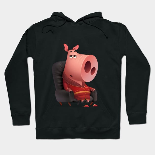 Piggy boss Hoodie by Baydaku